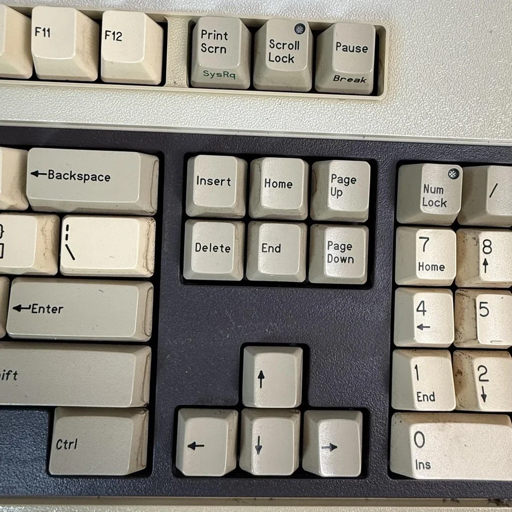 Vintage Compaq Enhanced Wired Standard Keyboard QWERTY W/ Template USA